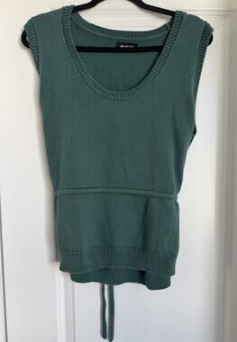 NAADAM Knit Sleeveless Knit Cotton Top Green Women’s Size Medium
